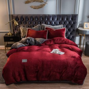 Duvet Cover — Coral Fleece Color Block